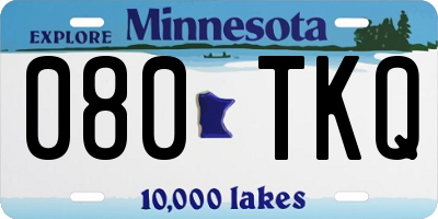 MN license plate 080TKQ