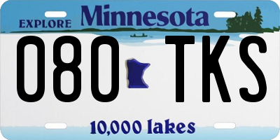 MN license plate 080TKS