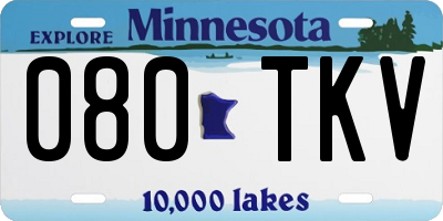 MN license plate 080TKV
