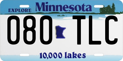 MN license plate 080TLC