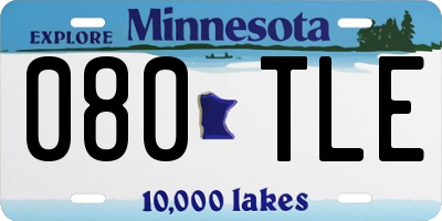 MN license plate 080TLE