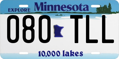 MN license plate 080TLL