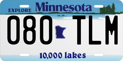 MN license plate 080TLM