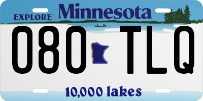 MN license plate 080TLQ