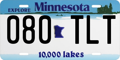 MN license plate 080TLT