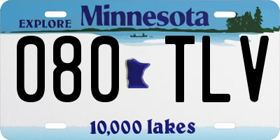 MN license plate 080TLV