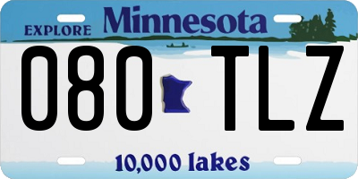 MN license plate 080TLZ