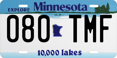 MN license plate 080TMF