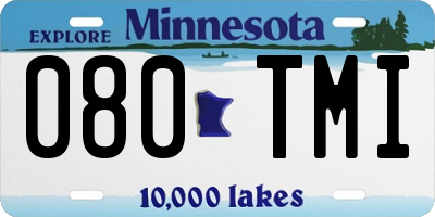 MN license plate 080TMI