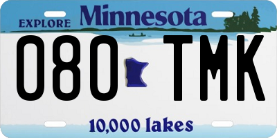 MN license plate 080TMK