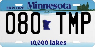 MN license plate 080TMP