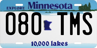 MN license plate 080TMS