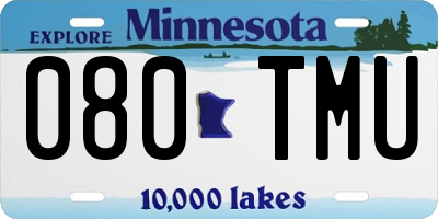 MN license plate 080TMU