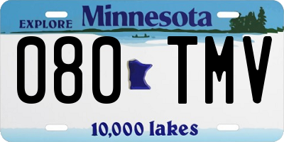 MN license plate 080TMV