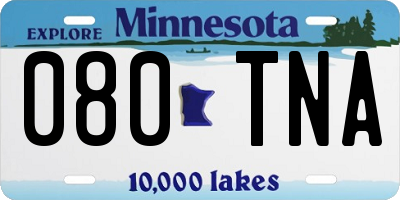 MN license plate 080TNA