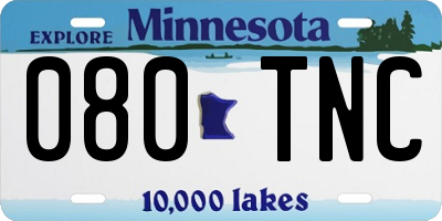 MN license plate 080TNC