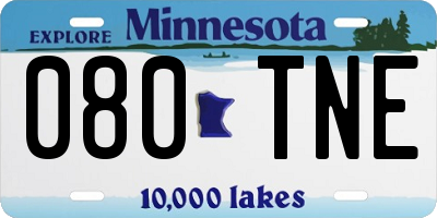MN license plate 080TNE