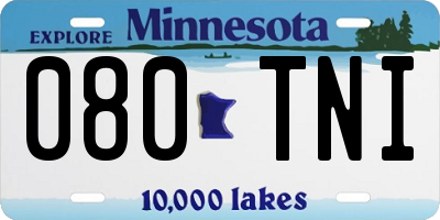 MN license plate 080TNI