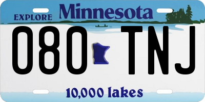 MN license plate 080TNJ
