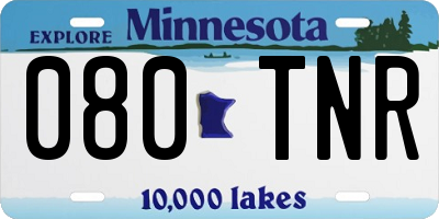 MN license plate 080TNR