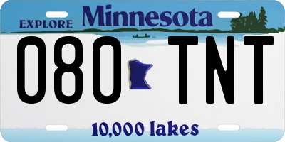 MN license plate 080TNT