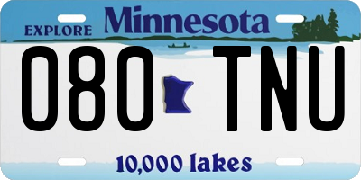 MN license plate 080TNU