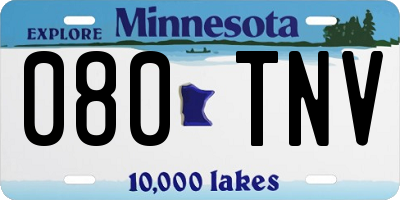 MN license plate 080TNV