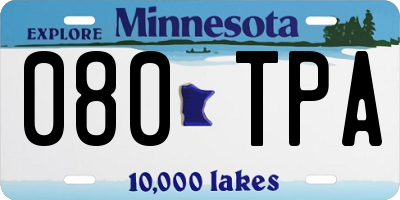 MN license plate 080TPA