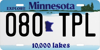 MN license plate 080TPL