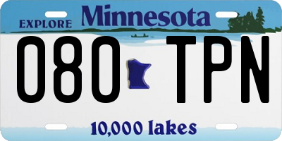 MN license plate 080TPN