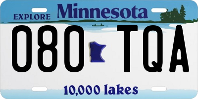 MN license plate 080TQA