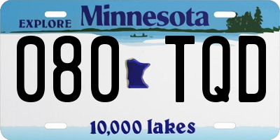 MN license plate 080TQD
