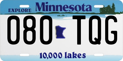 MN license plate 080TQG