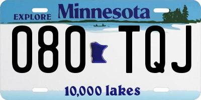 MN license plate 080TQJ