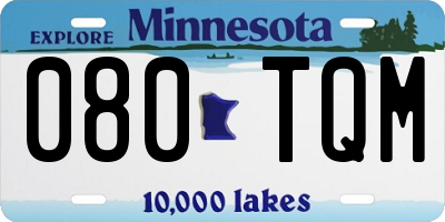 MN license plate 080TQM