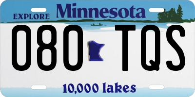 MN license plate 080TQS