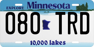 MN license plate 080TRD