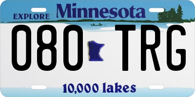 MN license plate 080TRG