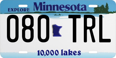 MN license plate 080TRL