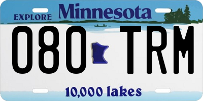 MN license plate 080TRM