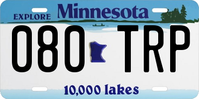 MN license plate 080TRP