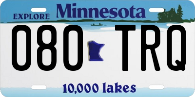 MN license plate 080TRQ