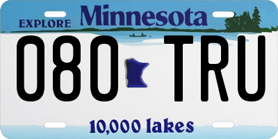 MN license plate 080TRU