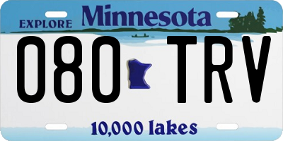 MN license plate 080TRV