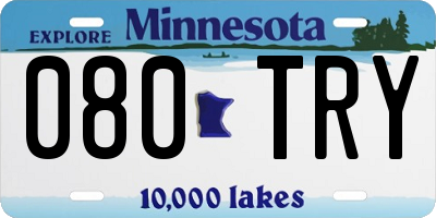 MN license plate 080TRY