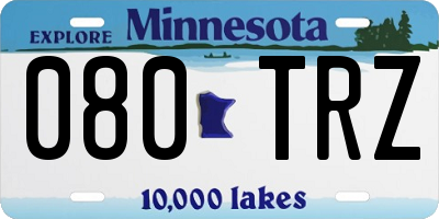 MN license plate 080TRZ