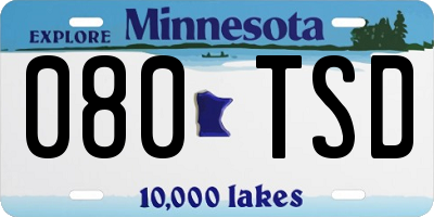 MN license plate 080TSD