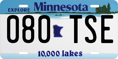 MN license plate 080TSE