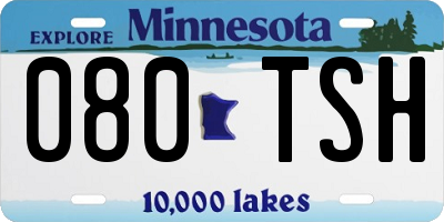 MN license plate 080TSH