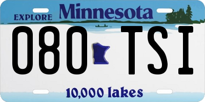 MN license plate 080TSI